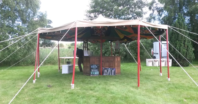 Covered bar space