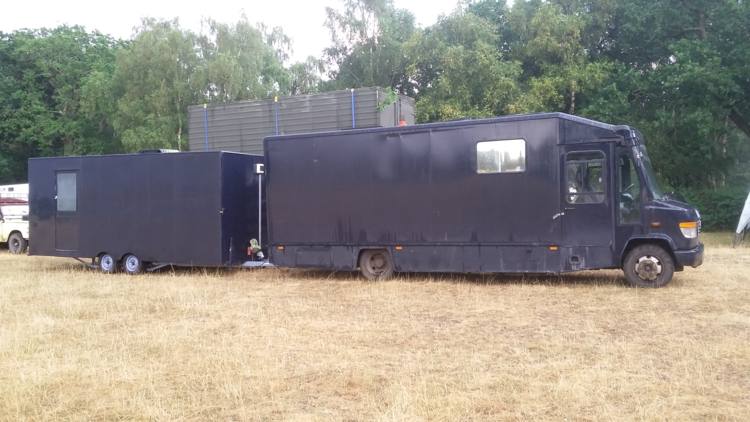 Catering van with trailer